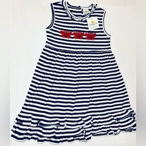 Stitchy Fish crab dress with ruffled hem sz 8 NWT smoke free home